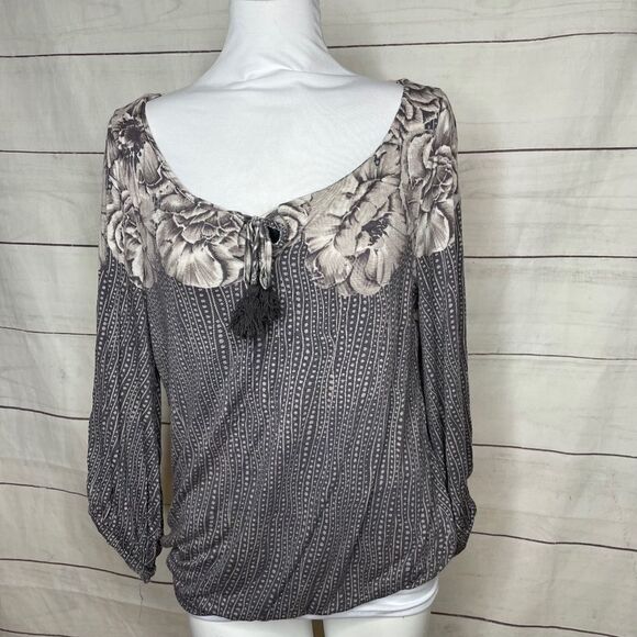 Deletta Anthropologie purple and mauve boho abstract top Medium - Picture 1 of 11